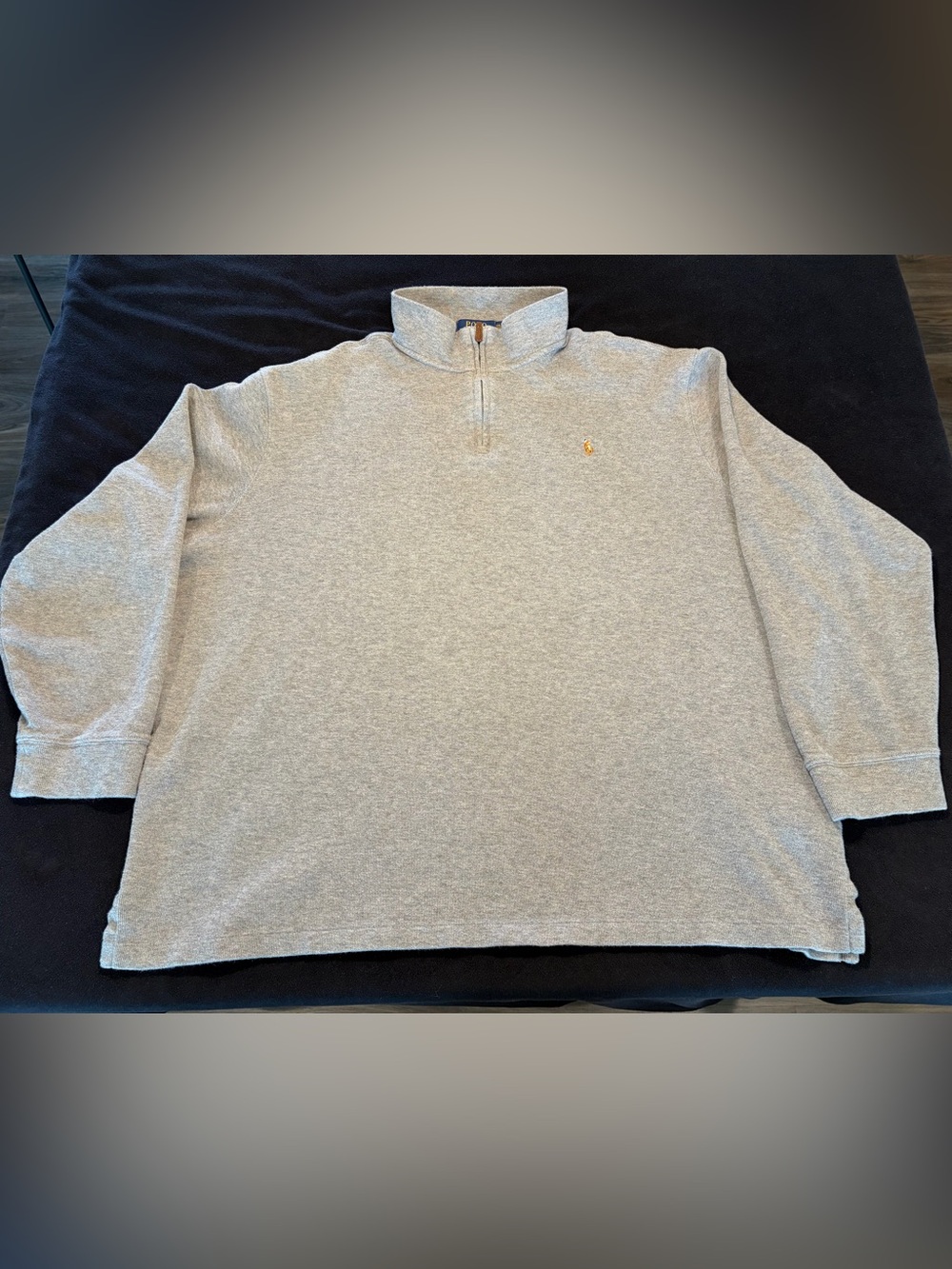 Polo Ralph Lauren Estate Rib Quarter Zip Sweater Men’s XXL Gray 100% Cotton
